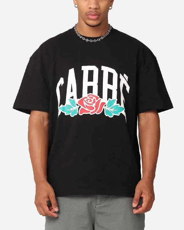 Carre Rosie T-Shirt Black-- Collared Crew Neck Turtle Neck
