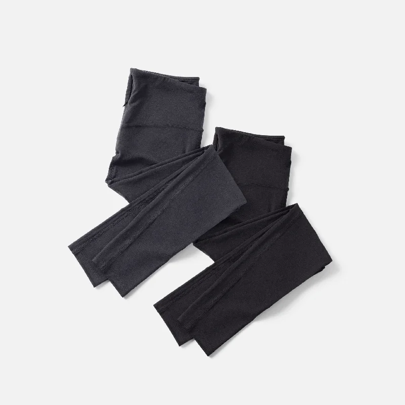 Women's 2 Pack // Merino Leggings Elegant Stretchy Faux Leather Leggings