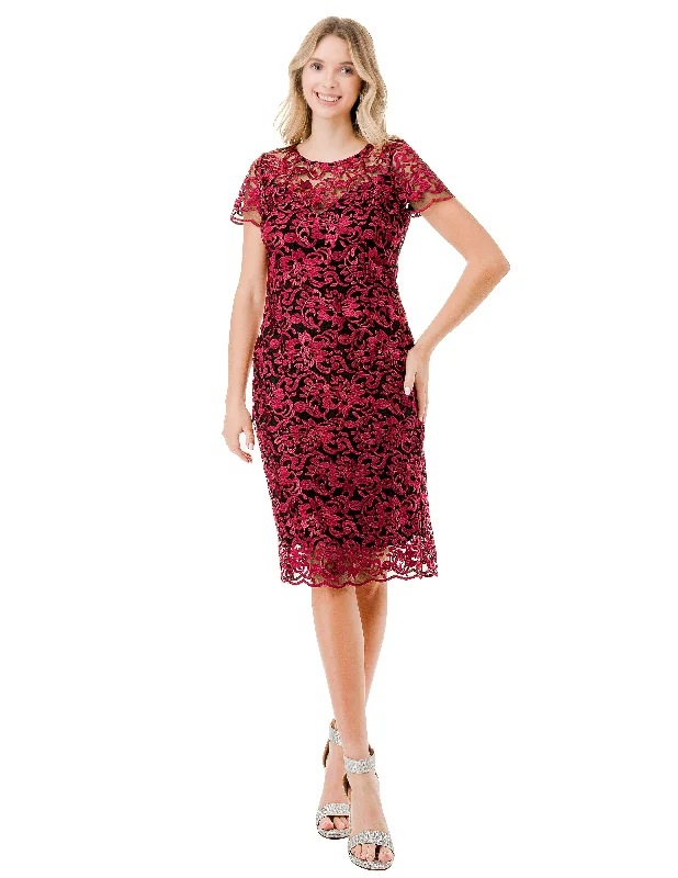 Aspeed Design D713 - Embroidered Short Sleeve Formal Dress Tunics Timeless classic