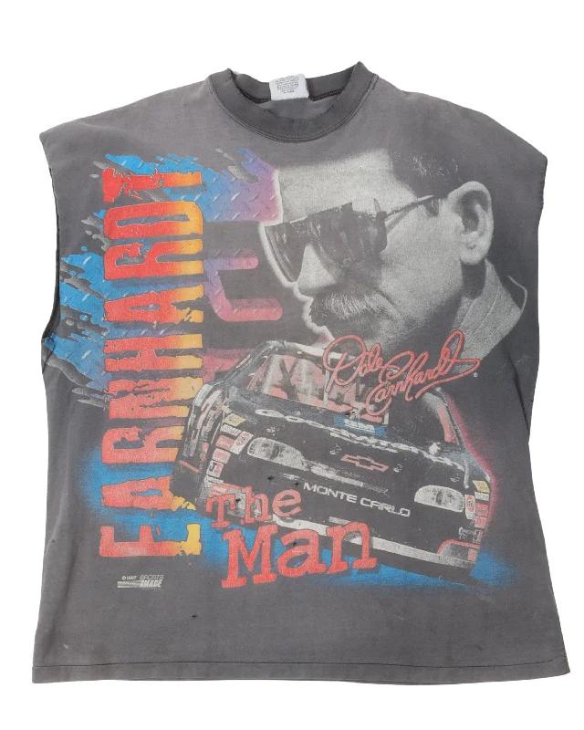 Dale Earnhardt Sleeveless T-Shirt-- Silk Blend Satin Velvet