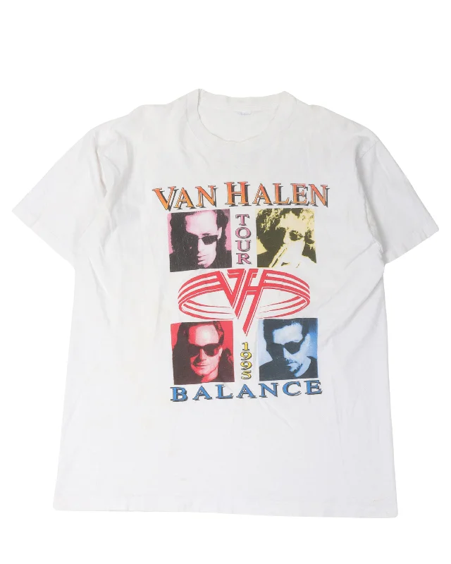 Van Halen Balance 1995 Tour T-Shirt-- Welt Pockets Slit Pockets