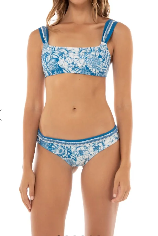 Selena Bikini Top In Blue, White Wats Mesh bikini, Sexy, Trendy, Comfortable
