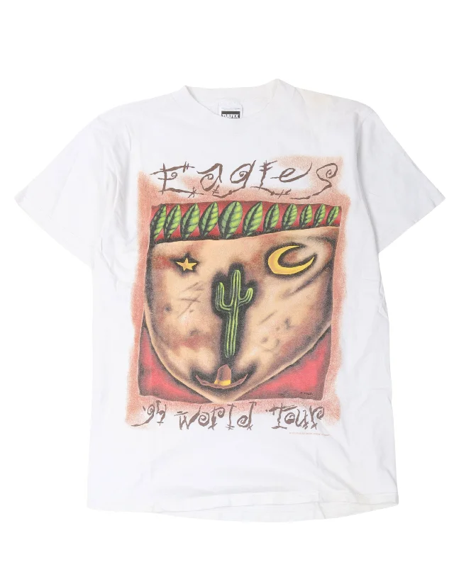 Eagles 1994 World Tour T-Shirt-- Spandex Blend Rayon Blend Denim Blend
