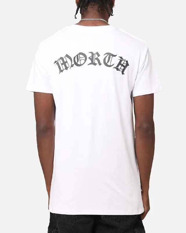 Saint Morta Dead Lafayette T-Shirt White/Black-- Sequined Glittery Shiny