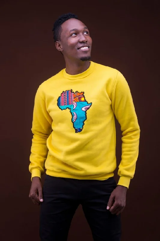 AFRIKA Sweatshirt Hoodie with Rolled Sleeves Casual Relaxed