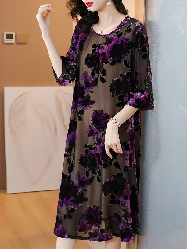 High quality Women velvet  Long Dress Tunics Yoga stretchy
