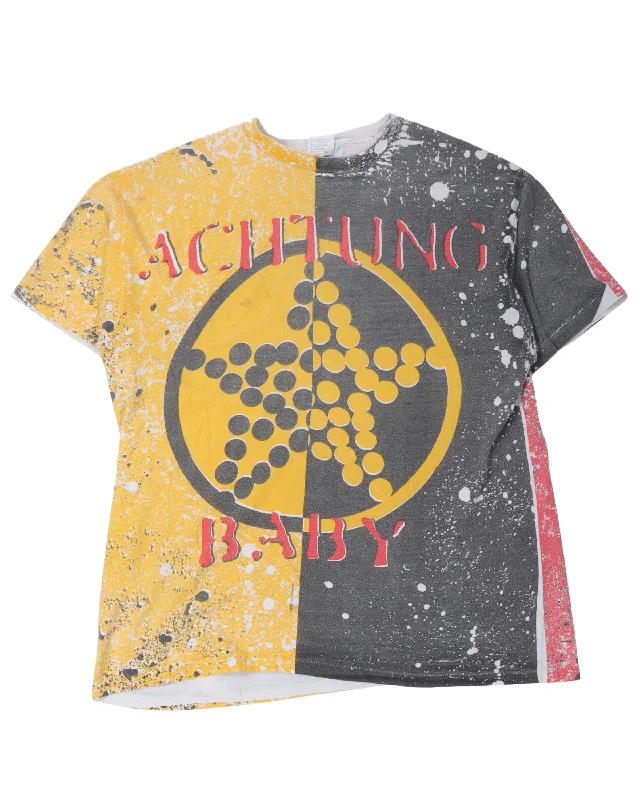 U2 "Achtung Baby" AOP T-Shirt-- Fleece Nylon Spandex