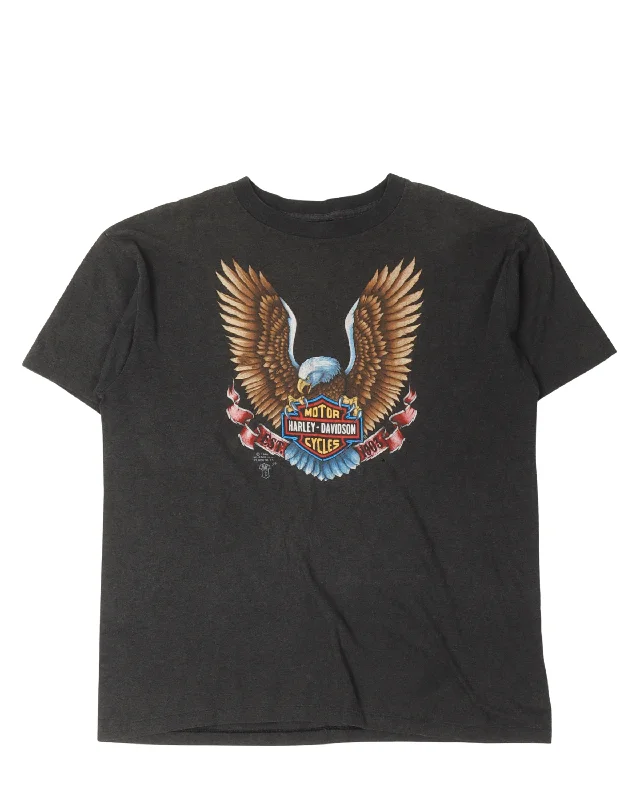 Harley Davidson Anchorage T-Shirt-- Ribbed Striped Patterned
