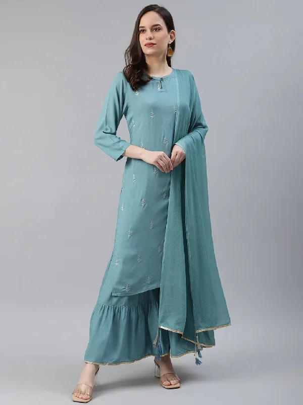 Women's Cotton Printed Kurta Pant Dupatta Set - Ahika Comfortable Cargo Pants