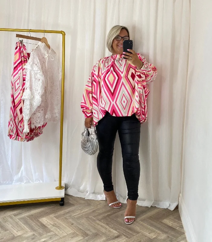 Diamond Extreme Oversize Top / Dress Tunics stripes playful
