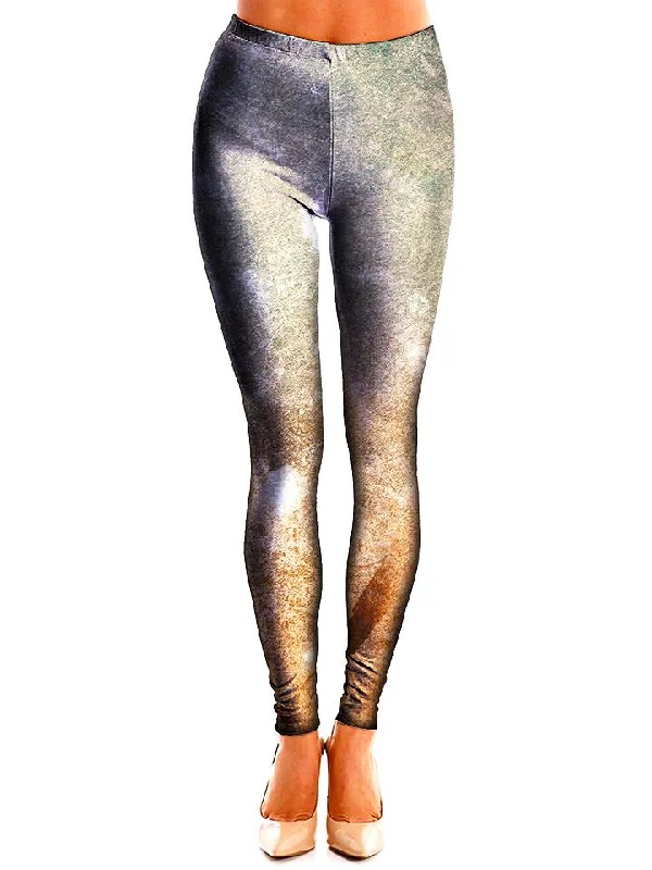 Textured Leggings Fashionable Fitted Workout Leggings