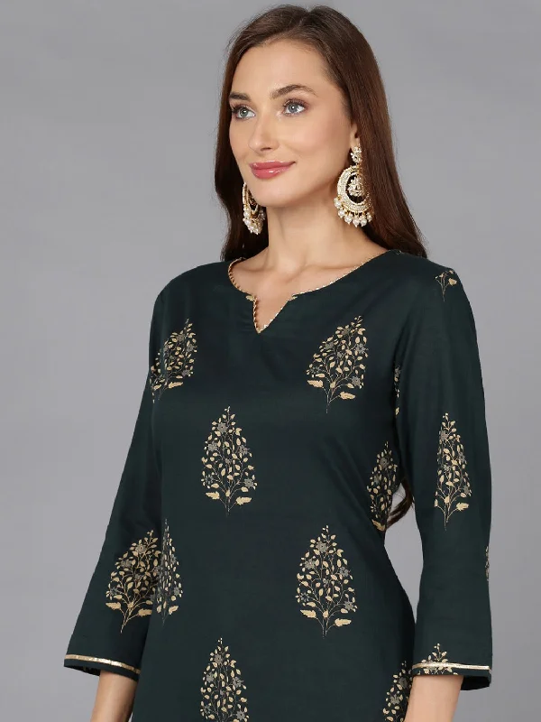 Women's Cotton Blend Quirky Printed Kurta Pant With Dupatta - Ahika Lightweight Linen Pants