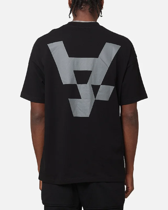 The Anti Order A Logo Merch Boxy T-Shirt Black-- Embroidered Appliqued Beaded