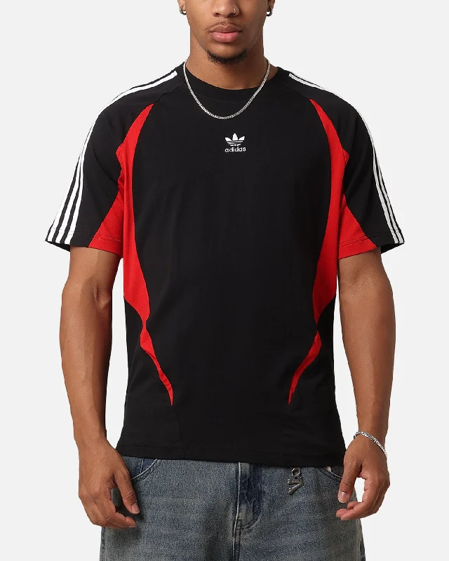 Adidas Archive T-Shirt Black/Better Scarlet-- Jersey Fabric Tulle Fabric Batik Fabric