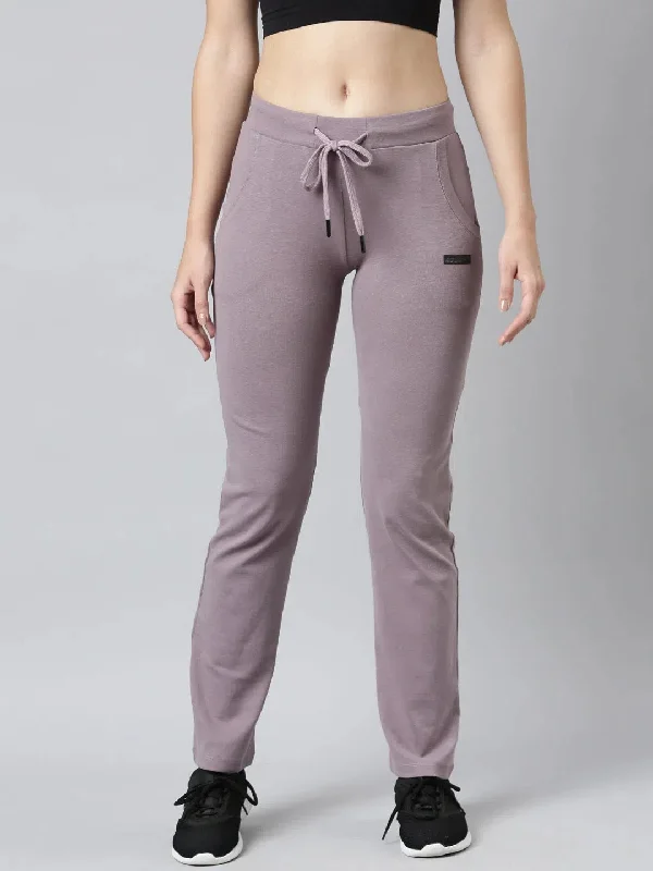 Women Solid Slim Fit Lavender Track Pant-AF-2190-Lavender Comfortable Fleece Pants