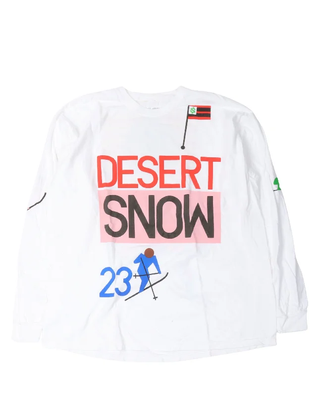 Pusha T Desert Snow Long Sleeve T-Shirt-- Striped Floral Plaid