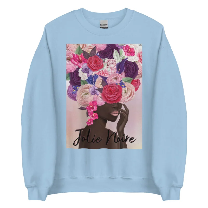 La Fleur Sweatshirt- Light Blue Hoodie with Longline Fit Extended Stylish