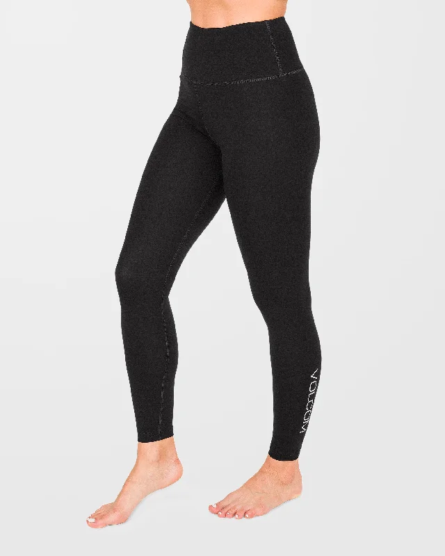 W Merino Blend Base Layer Legging - Black Stylish Sporty Performance Leggings