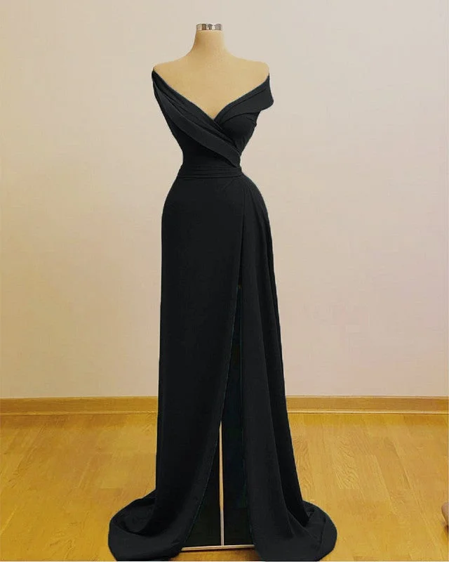 Sheath Column Prom Dresses V Neck Split Tunics Luxurious high-end