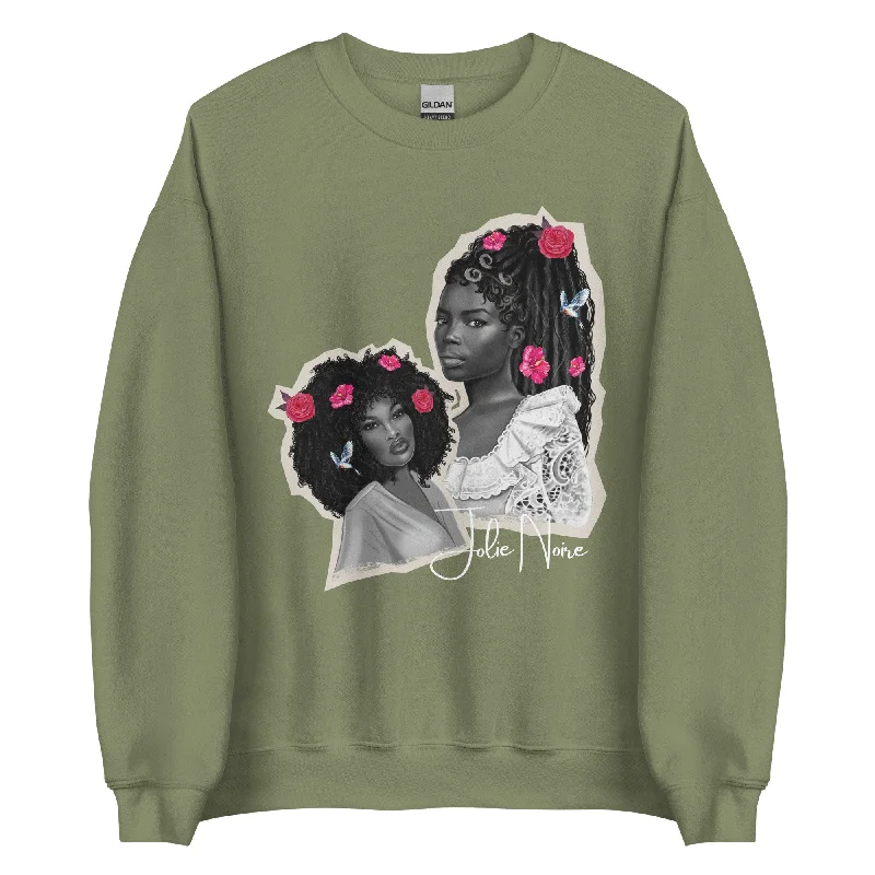 Curls & Locs Sweatshirt- Green Hoodie with Hood Adjustable Protection