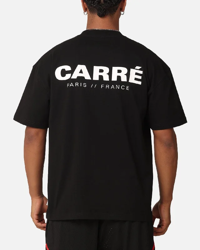 Carre Logo T-Shirt Black-- Polka Dot Checkered Tartan