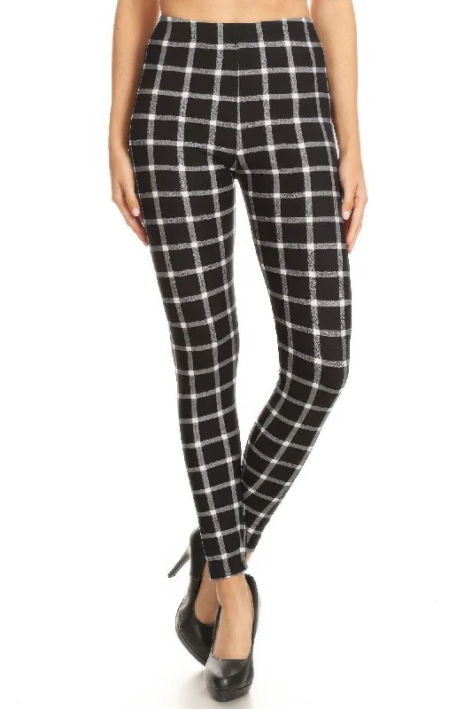 Buttery Soft Print Leggings Comfortable Slip-On Leggings