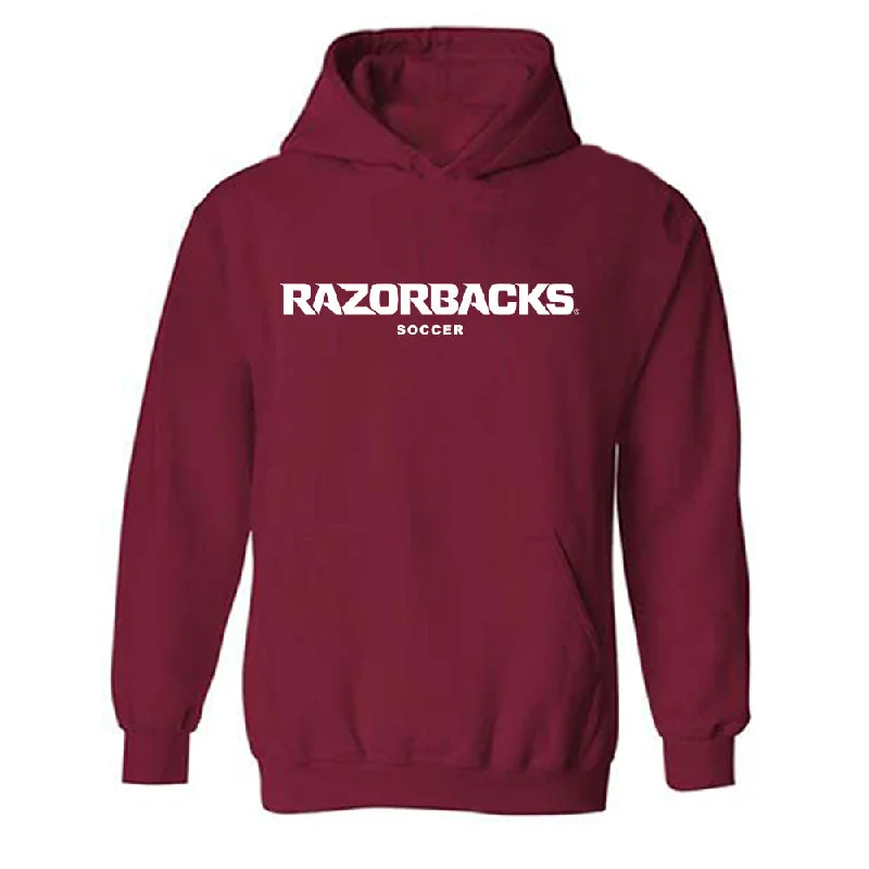 Arkansas - NCAA Women's Soccer : Jordan Hall - Classic Shersey Hooded Sweatshirt Hoodie with Embroidery Detailed Premium