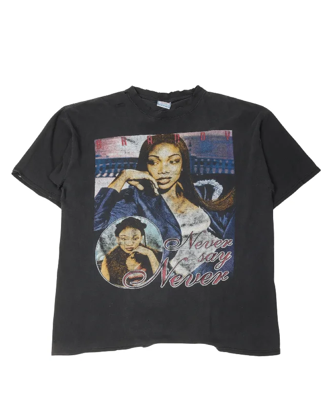 Brandy Never Say Never T-Shirt-- Fleece Fabric Down Fabric Feather Fabric