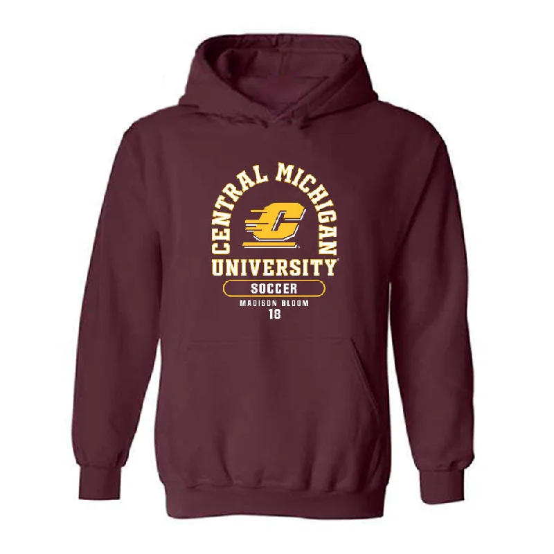 Central Michigan - NCAA Women's Soccer : Madison Bloom - Classic Fashion Shersey Hooded Sweatshirt Hoodie Sweatshirt Pullover
