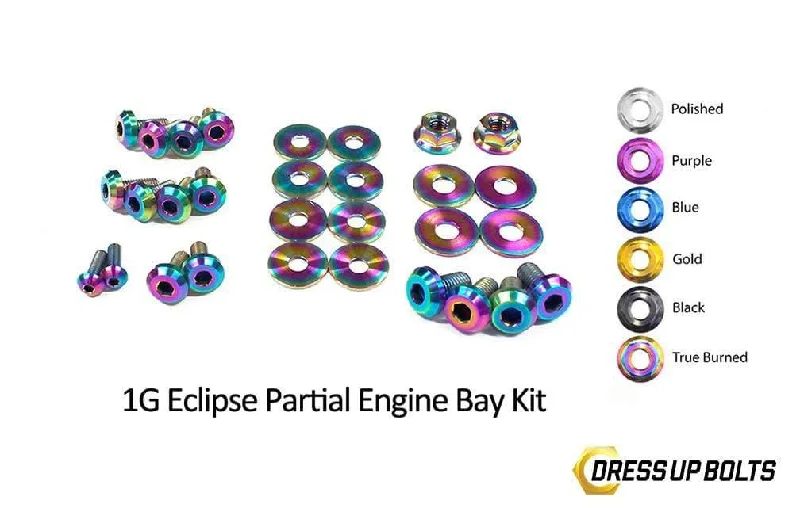 Mitsubishi 1G Eclipse (1990-1994) Titanium Dress Up Bolts Partial Engine Bay Kit Tunics Bestseller popular