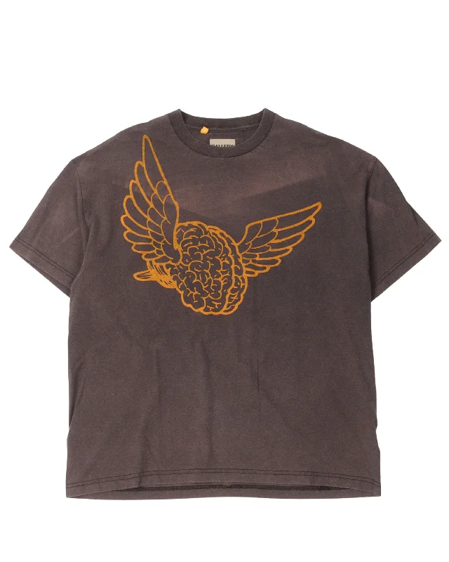 Flying Brain T-Shirt-- Solid Color Striped Floral