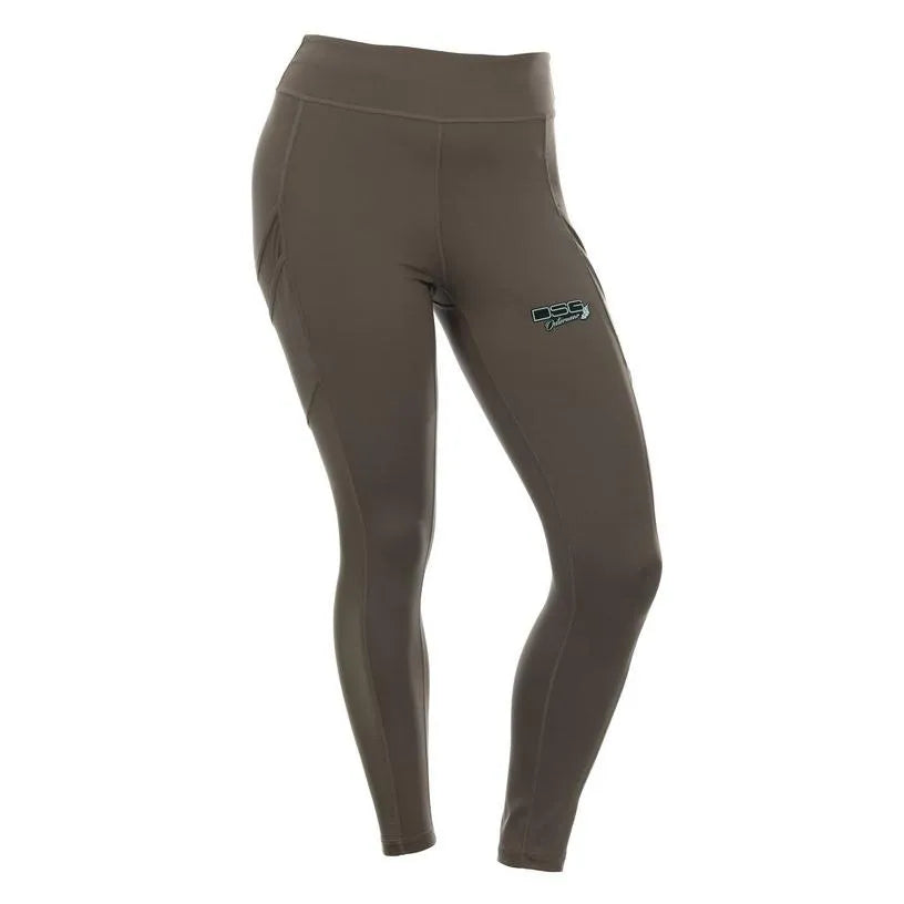 Casual Leggings - Stone Comfortable Leggings with Pockets