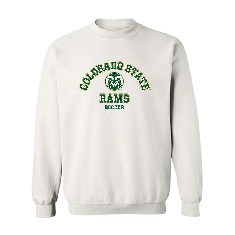Colorado State - NCAA Women's Soccer : Madi Audet - Crewneck Sweatshirt Hoodie with Ribbed Neckline Snug Warm