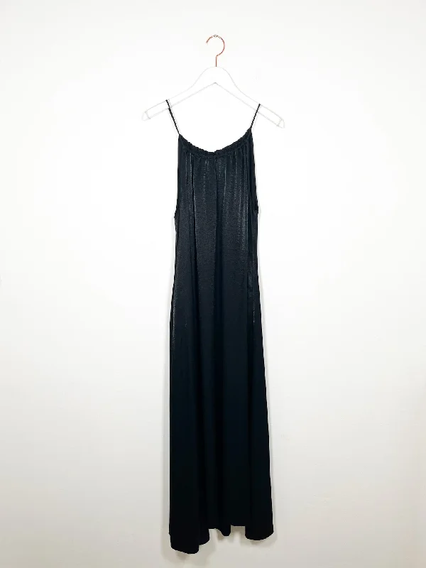 Pomandère - Viscose Dress - Black Turtleneck Neckline Stylish