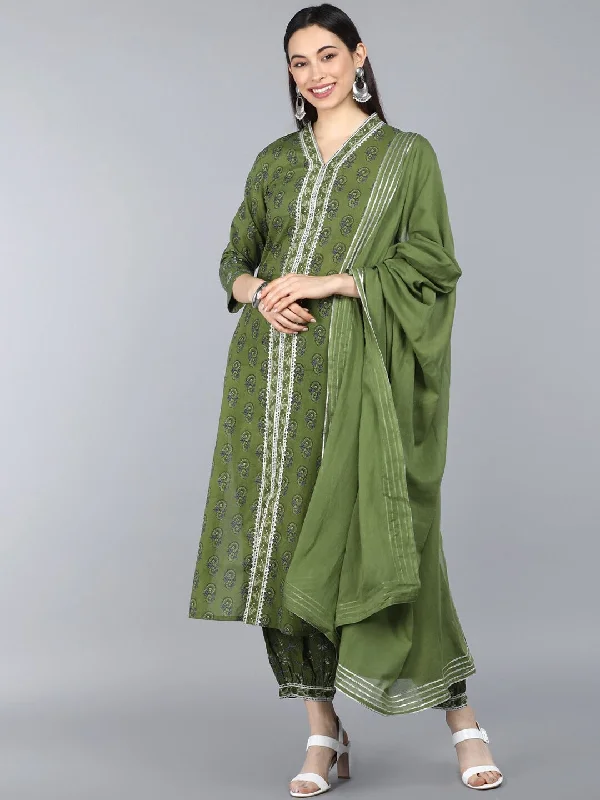 Women's Pure Cotton Printed Kurta Pant - Ahika Trendy Wide-Leg Pants