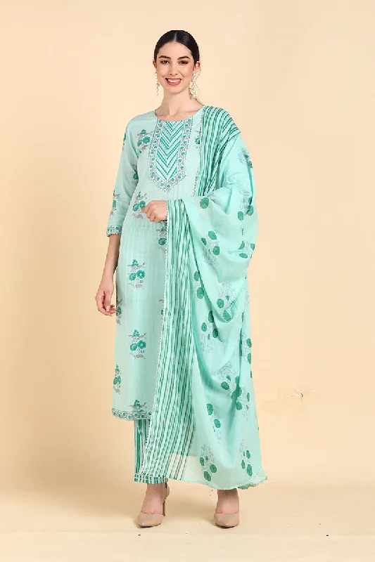 Women's Cotton Printed Kurta Pant - Ahika Soft Stretch Pants