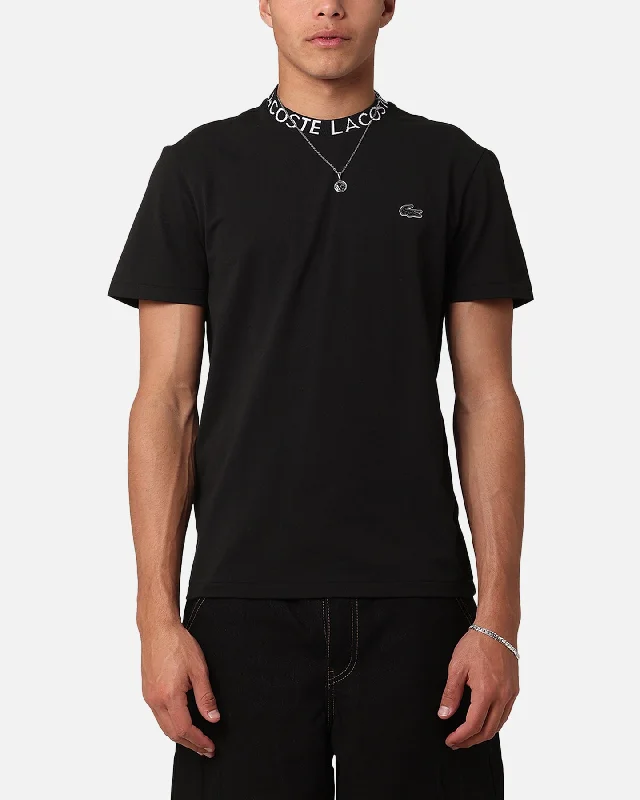 Lacoste Active Pique T-Shirt Black-- Faux Fur Fabric Real Fur Fabric Shearling Fabric
