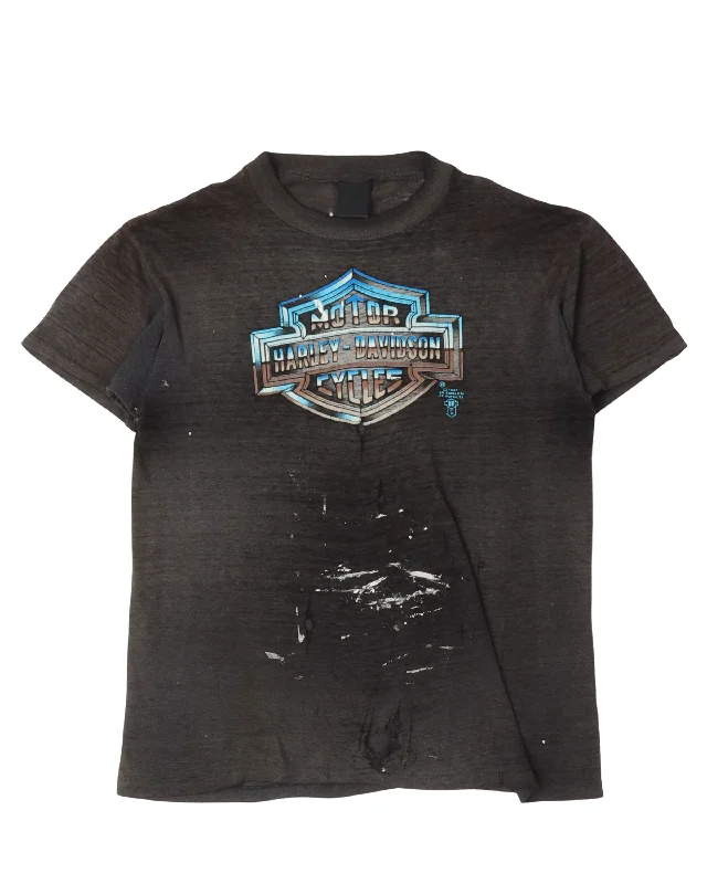 Harley Davidson Hackensack T-Shirt-- Solid Print Embellished