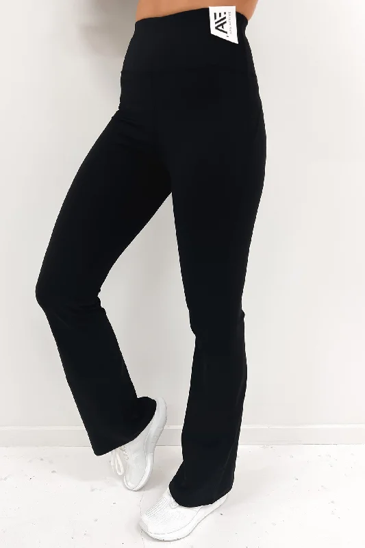 Active Flare Legging Black Stylish Ultra Stretch Leggings