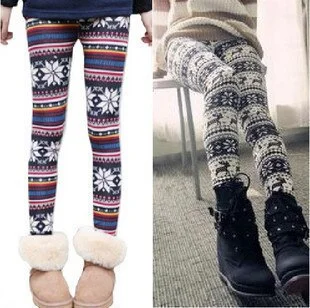 Korean Fashion Autumn Winter Christmas Snowflakes Fawn Graffiti Leggings women pants tights Stylish Ultra Stretch Leggings