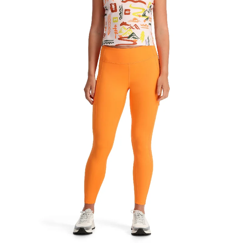 Womens Follow Me Trek Legging - Orange Glow Cozy Oversized Leggings