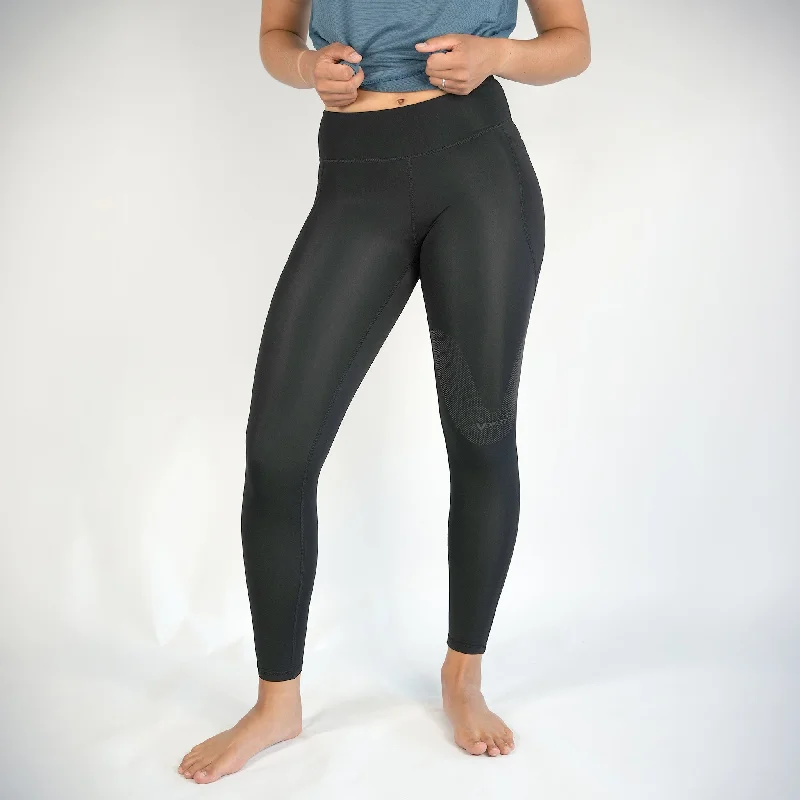Activ Hydrofleece Womens Leggings - Black Fashionable Lacy Detail Leggings
