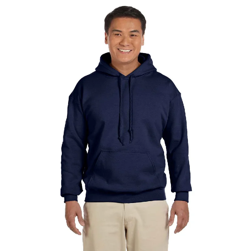 Gildan Unisex Navy Heavy Blend 50/50 Hoodie Hoodie with Emblem Brand Identity
