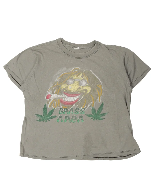 "Grass Area" T-Shirt-- Faux Fur Fabric Real Fur Fabric Shearling Fabric