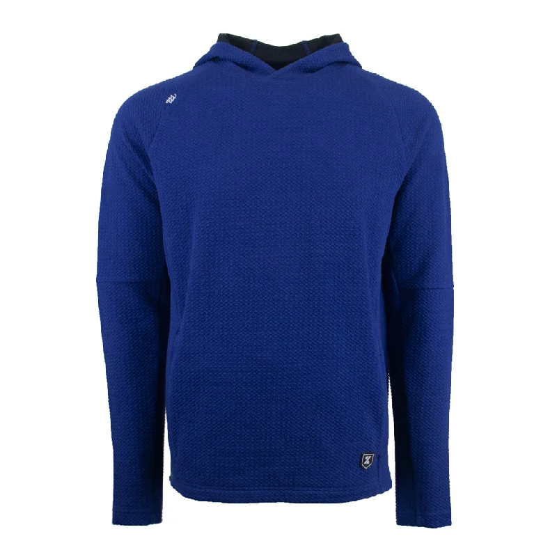 48-Hour Zusa Unisex Cobalt Afton Textured Hoodie Hoodie with Raglan Sleeves Sporty Comfortable