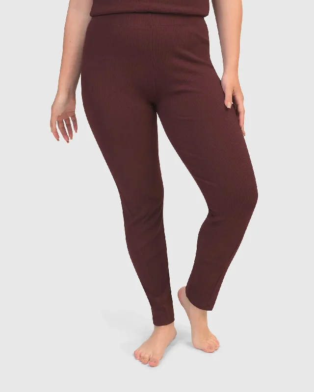 Freedom Leggings, Wine Stylish Everyday Leggings