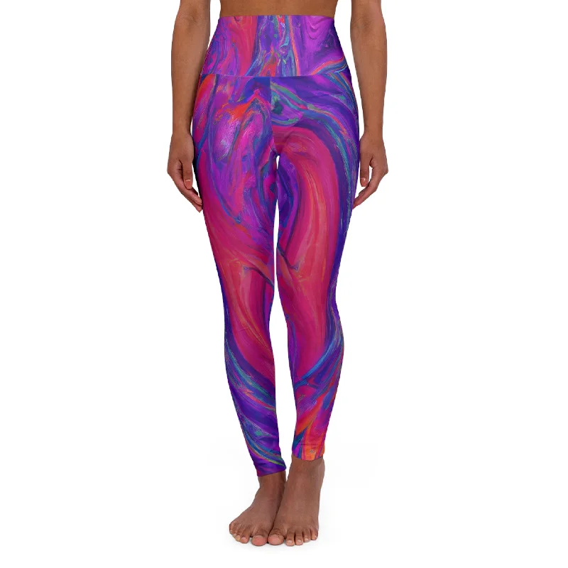 Celestial Purple Festival Leggings Chic Smooth Fit Leggings