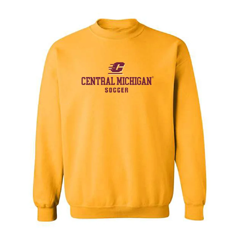 Central Michigan - NCAA Women's Soccer : Madison Bloom - Classic Shersey Crewneck Sweatshirt Hoodie with Slit Hem Functional Movement