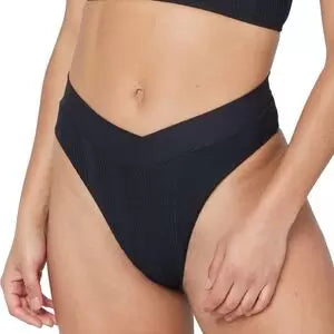 L Space Pointelle Rib Court Bikini Bottom Bikini with halter neck, Sexy, Comfortable, Beachwear
