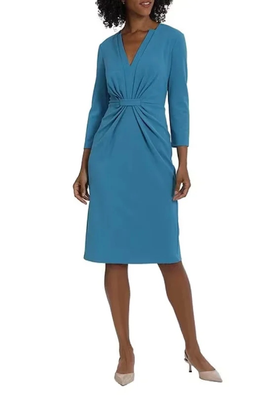 Maggy London G5491M - Quarter Sleeve V-Neck Dress Tunics Modern contemporary